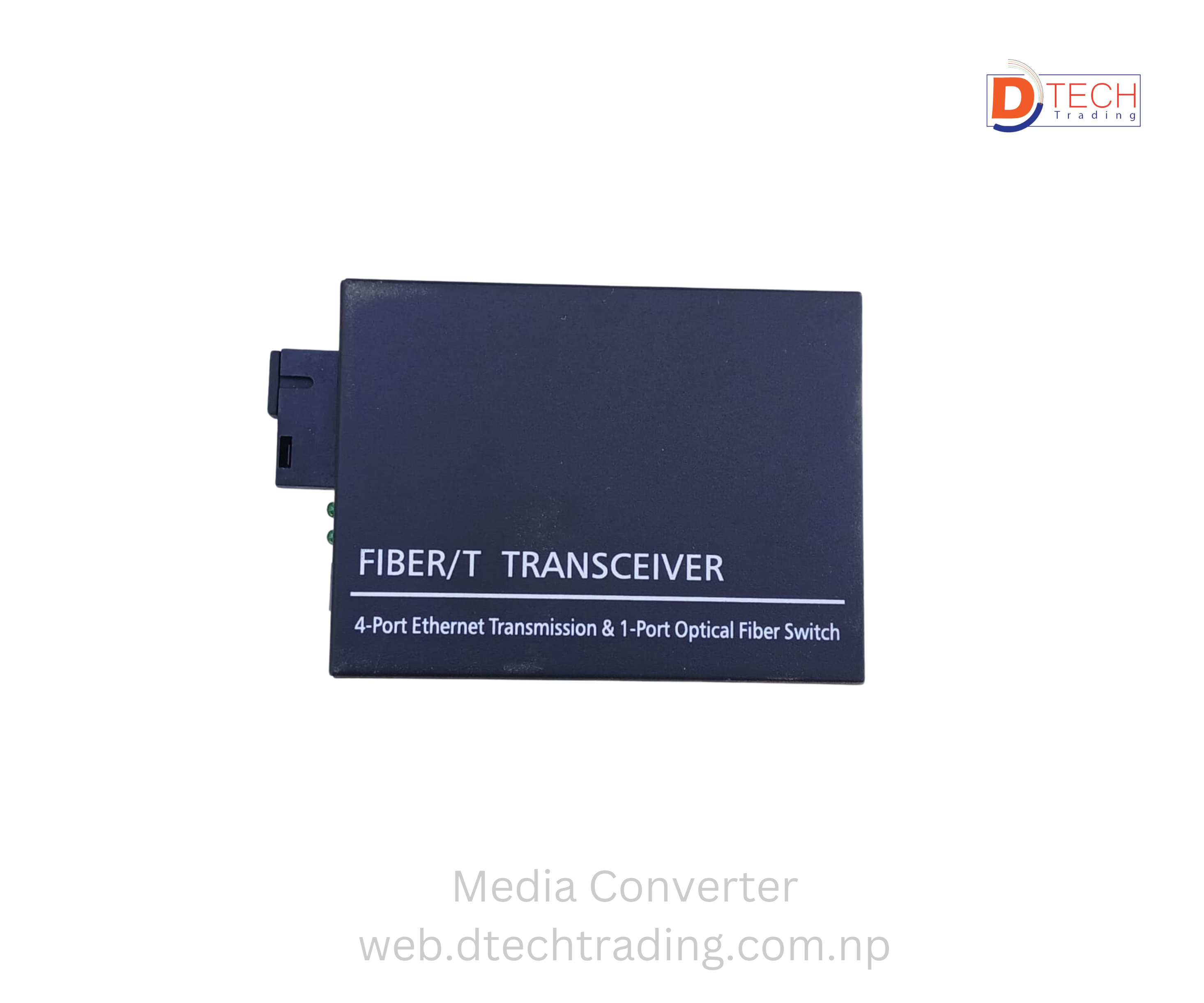 Media Converter 10/100/1000M 3km 1Fiber 4RJ45 SM single fiber SC (B)